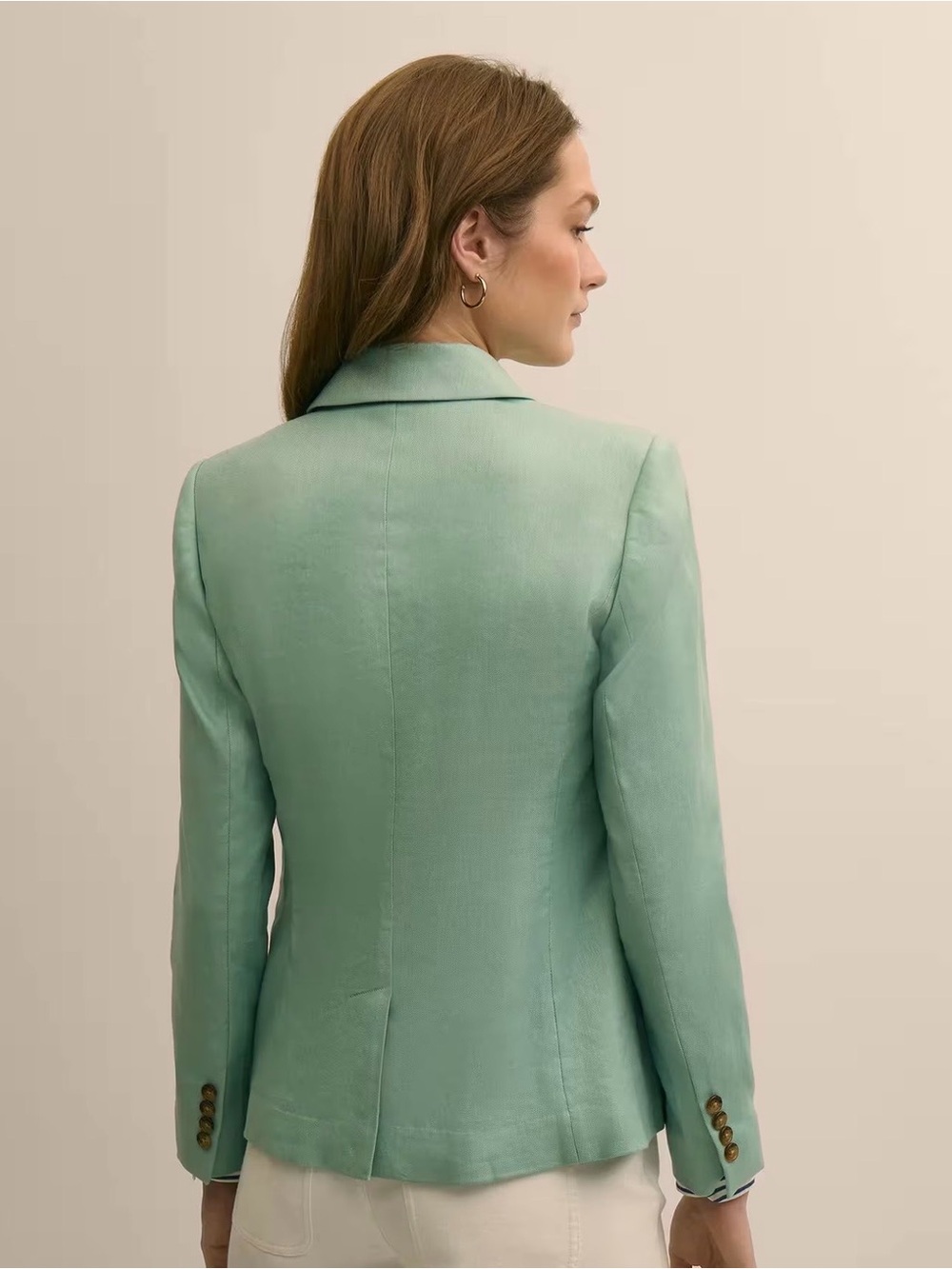 NWT Brooks Brothers Light Teal Linen-Blend Blazer - Picture 4 of 8